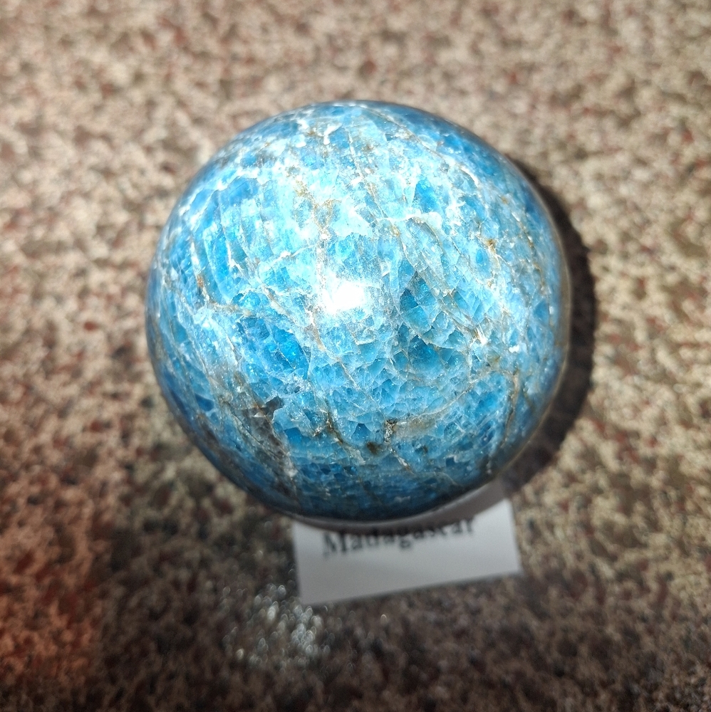 Blue Apatite Sphere 2.4 inch
